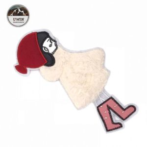 Hot Selling Red Hat Plus White Coat Girl Towel Embroidery Patch#L30018