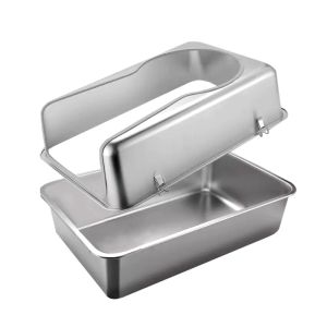 Easy Cleaning Enclosed Cat Litter Box Stainless Steel Non Sticky