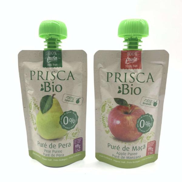 Refillable Recycled Liquid Plastic Stand Up Spout Pouch Bags Reusable Baby Food Pouch