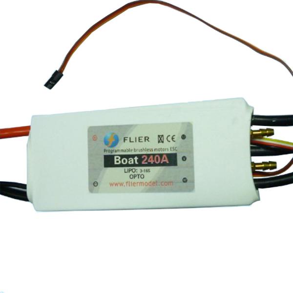 Brushless Powerful RC Boat ESC Mosfet Material HV 16S 240A With White Heat Shrink