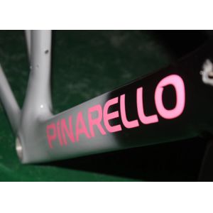 Pink Color Bicycle Frame Decals With Offset Printing Easy Tear And Peel Off