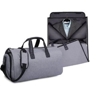 China Custom Large Capacity Business Travel Duffel Bag Foldable Suit Weekend Garment Duffel Bag on sale