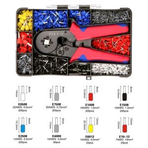 Convenient Versatile Mini Wire Ferrule Tubular Terminal Crimping Plier Kit
