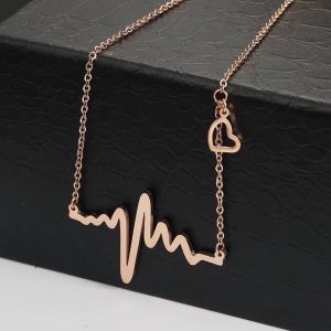 Engraved Gold Name Plate Stainless Steel Womens Necklace