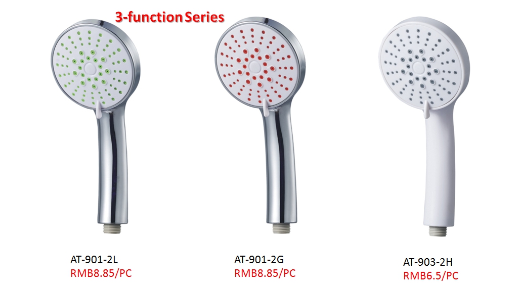 blister packing ABS portable hand shower hand held shower heads with hose and bracket chrome colour