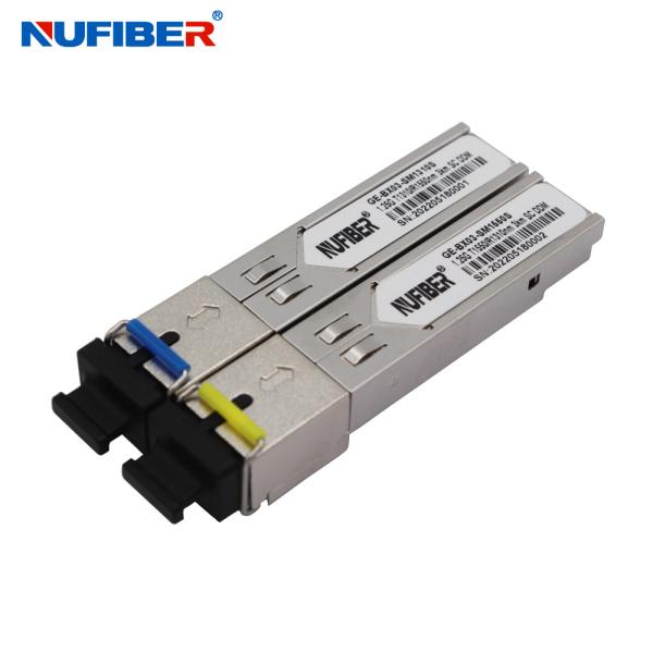 Buy SFP Module Gigabit SC Connector 1.25G WDM 3km 1310nm/1550nm SC DDM compatible with Cisco at wholesale prices