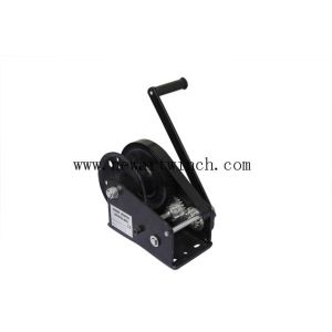 China 1800lbs Black Stainless Steel Hand Winch Power Coated Without Cable Lightweight on sale