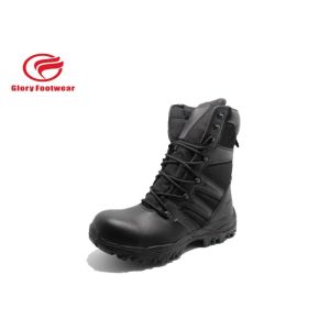 Tan Black Steel Toe Army Surplus Paratrooper Boots By Breathable Mesh Lining