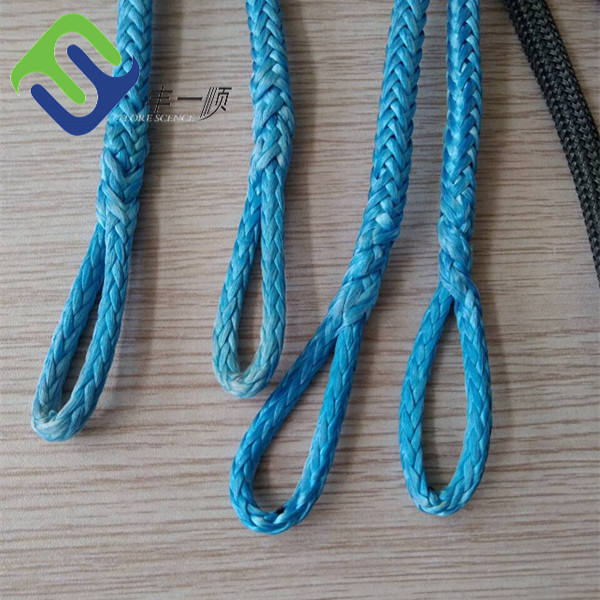 Yellow Marine 12 Strand Mooring Rope Braided Uhmwpe ABS Approved