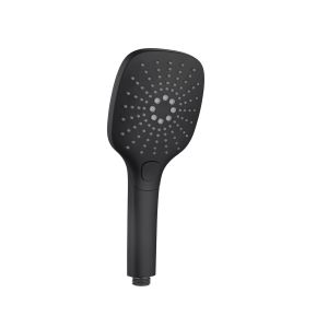 Black Column Hand Held Showerheads ABS Plastic 3 Function