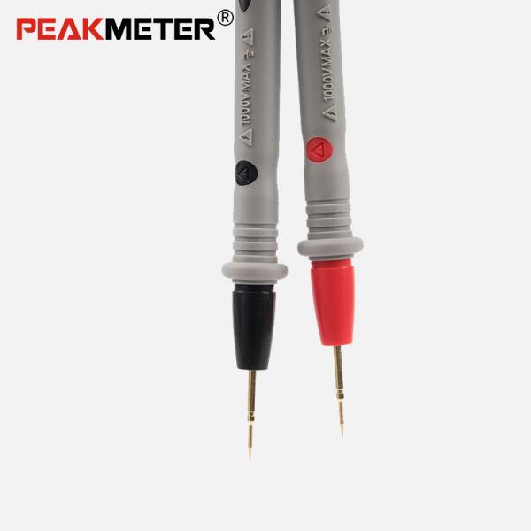Electrical Multimeter Test Probes Gold Plate Wire Pen Cable Red + Black