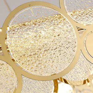 Modern chandelier lighting smoke gray glass round luxury crystal ceiling