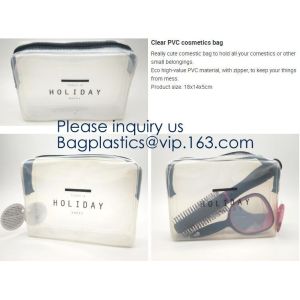 Clear Toiletry Bag - Compression Packing Cube - PVC Cosmetic Bag - Transparent
