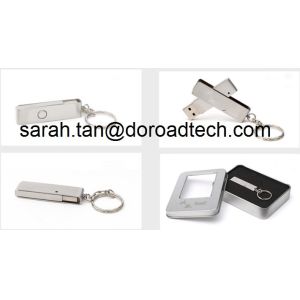 Metal Slim Swivel USB Flash Drive, Lifetime Guaranteed Real Capacity Metal USB