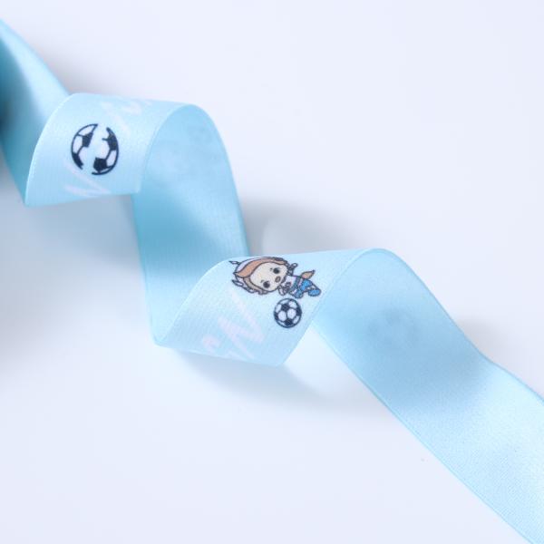 Factory custom print logo polyester webbing elastic band printing tape for sewing underwear custom waist band