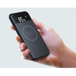 10,000mah Qi Wireless charger Power bank with holder