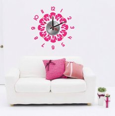 Art Flower Acrylic Decorative Wall Sticker Clock 10D052