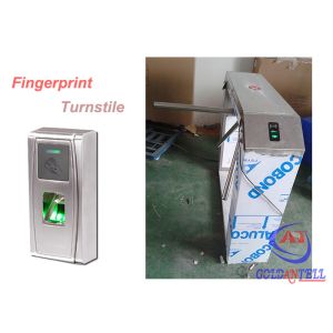 Outdoor Durable Theftproof Fingerprint Turnstile Barrier Gate 304 Stainless