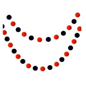 China 100% Biodegradable Halloween Party Garland , Orange Black Felt Holiday Ornaments on sale