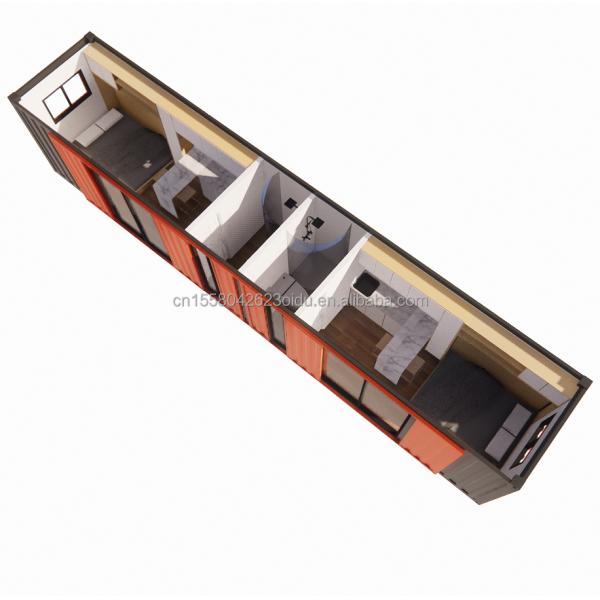 40FT Container Apartment Modular Finished Wooden Houses Customized Color Independent Student Apartment Prefabricated House