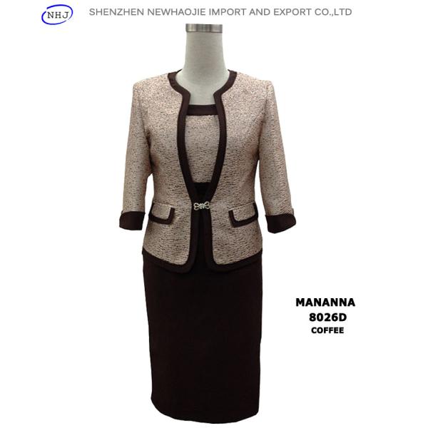 Buy womens fashion dress suits coffee/grey MANANNA at wholesale prices