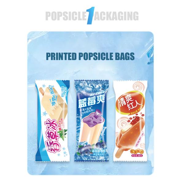 Custom Printed Back Sealing Foil Plastic Ice Cream Wrapper for Popsicle Packaging