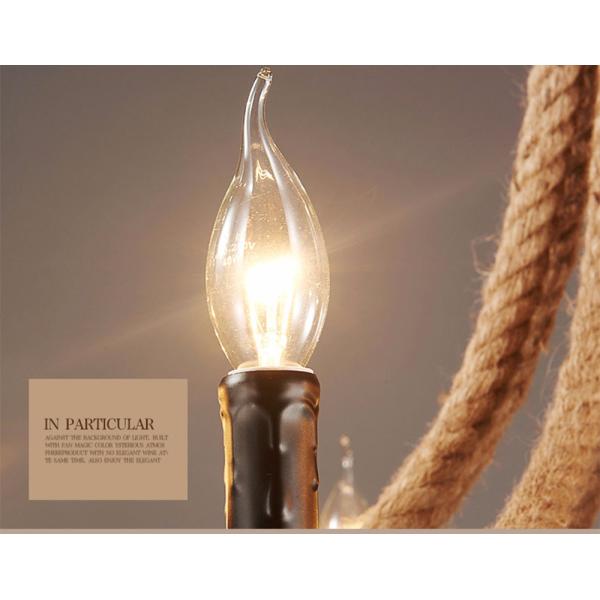 Max 60W 240V Loft Industrial Retro Vintage Rope Pendant Light