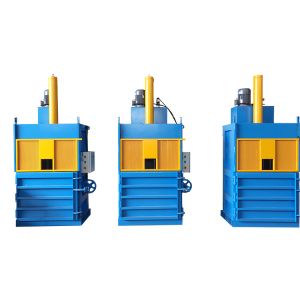 plastic waste flakes hydraulic compress/compactor baler