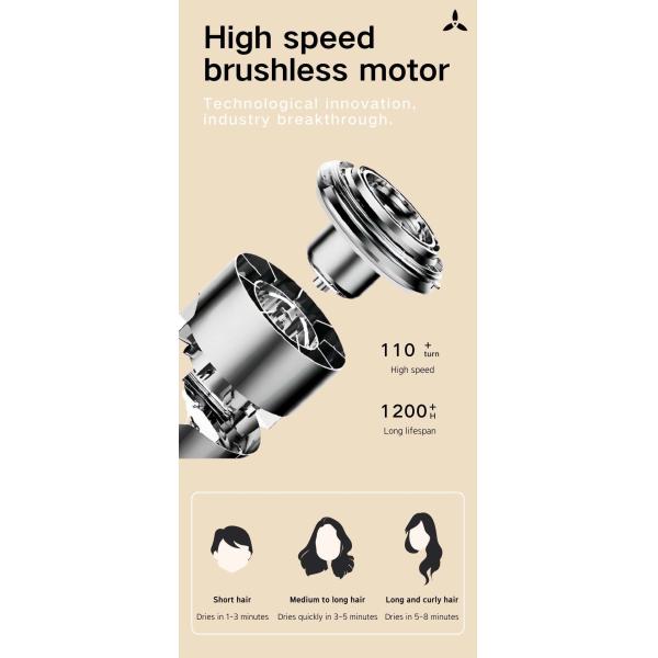 110000rpm Fast Drying Blow Dryer Straight Small Hair Dryer For household/hotel