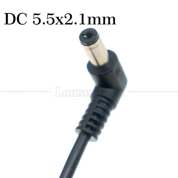 12V 24V Male to Male DC Angled Plug Jack Connector 5.5*2.1mm Power Supply Extension Wire Cables