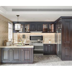 European White Modular Kitchen Cabinet with MDF Doors