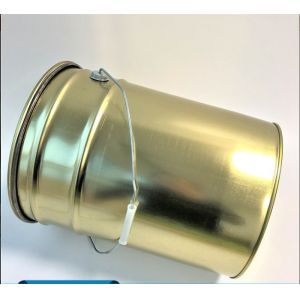 Gold Metal Paint Bucket 5 Gallon With Lever Lock Ring Lid For Water Based Paints