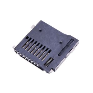 Copper Push-Push 6pin Female Sim Card Socket Connector