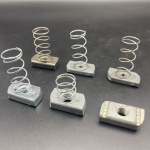 China Electrical Galvanized m6 m12 Unistrut Channel Spring Nuts on sale
