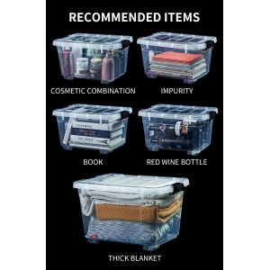 Recyclable Bin Household Multifunction Large Stackable Clothes Clear Transparent