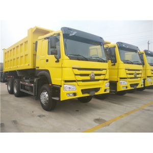 Big Yellow Dump Truck , 6x4 Rigid Tipper Trucks Used In Mining ZZ3257N3847A