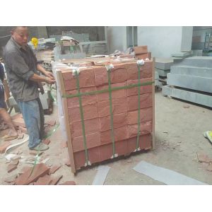 Frost Resistant 5cm Thick Red Natural Sandstone Slabs For Outdoor Floor
