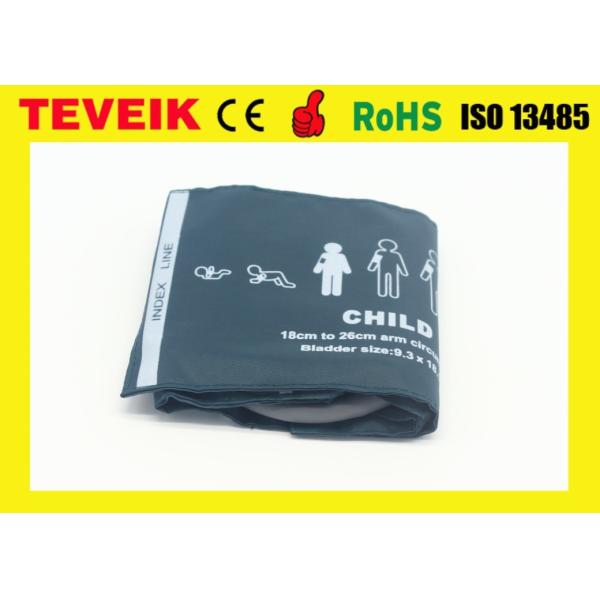 Factory Price GE Blood Pressure Cuff For Child, Double Hose NIBP Cuff, Nylon, 18cm-26cm