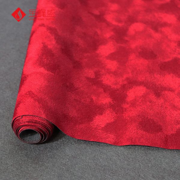 Buy Maroon Color Jewelry Box Linner Material Flock Velvet Fabric at wholesale prices