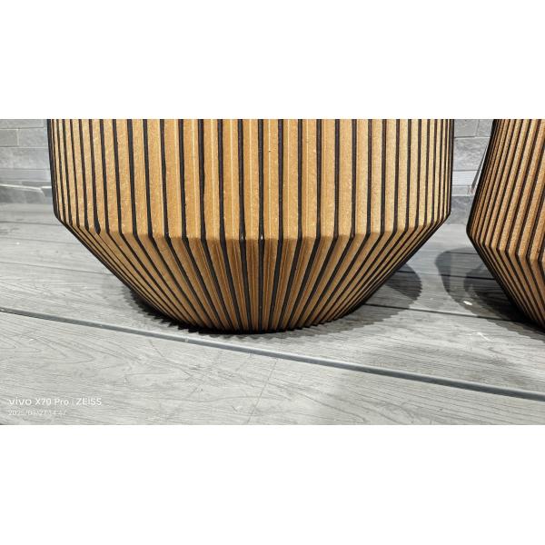 Customed Fiber Clay Planter With 7-8 Years Indoor Life Time Round Shape
