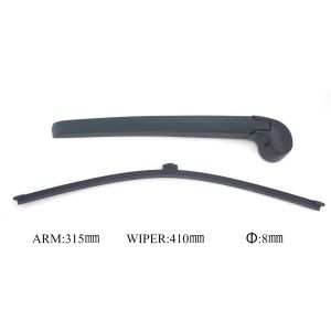 Black Bendable Rear Windshield Wiper for Smooth and Streak-Free Cleaning