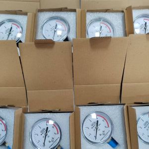 63mm capsule pressure gauge bellows manometer kpa cmH2O bottom connection