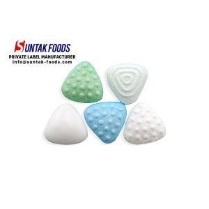 Sugar Free Two Layers Bulk Colorful Mint Candies For Resturant