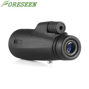Black 12x50 Monocular Telescope , Dual Focus Monocular Waterproof With Clip