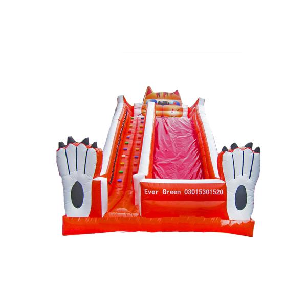 Buy Children Fun Park Inflatable Garfiled Cat Slide For Rentals at wholesale prices