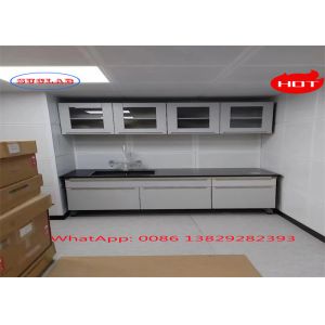 Chemical Resistant Laminate Lab Workbench with Cabinets for Enhanced Safety