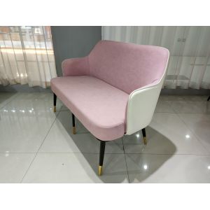 Polished 56cm 130cm Cloth Wrought Iron Settee