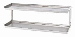 Polished Wall Mounted Stainless Steel Shelves Units Commercial Catering