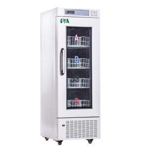 China 4 Degree R134a Blood Bank Refrigerators With Forced Air Cooling Powder Coated Basket on sale