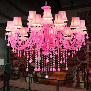 Pink Crystal Chandelier Low Price For Bar Foyer Living room Decor ( WH-CY-22)